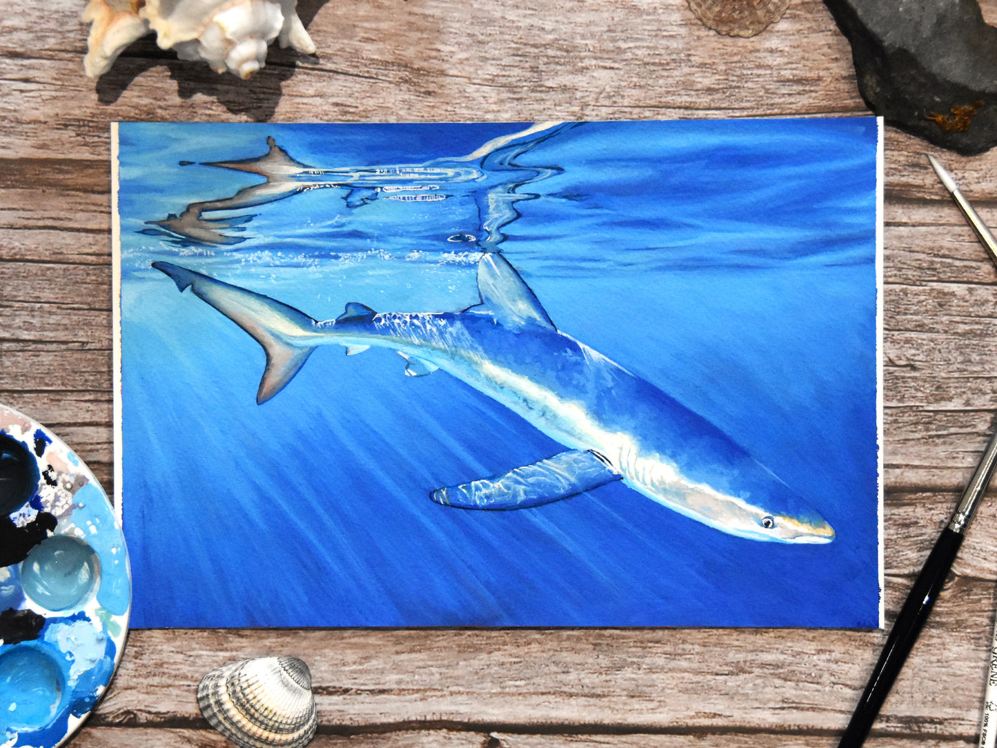 "Blue Shark" Original Painting