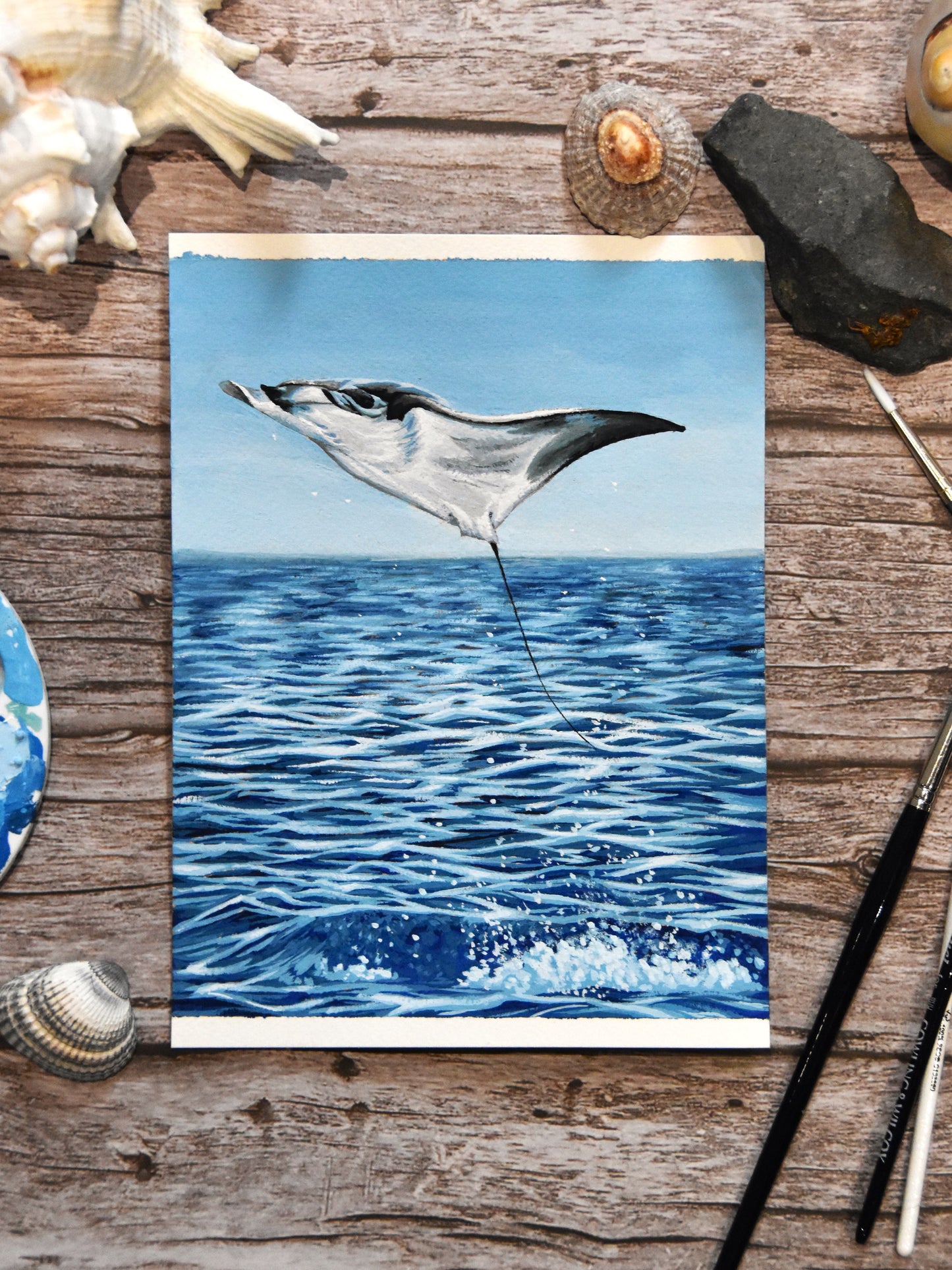 "Spinetail Devil Ray" Original Painting