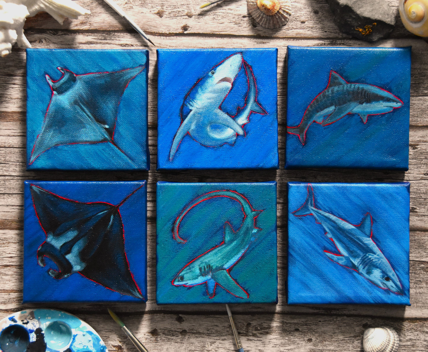 "Blue Shark II" Original Painting