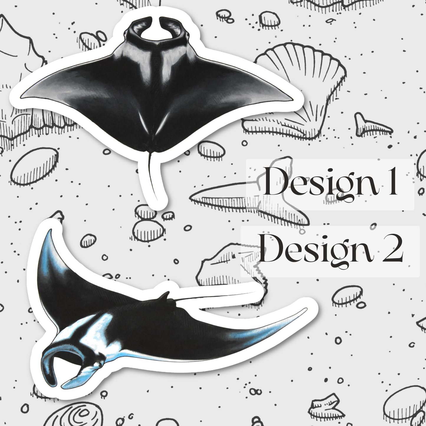 Manta Ray Stickers