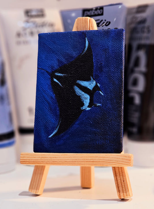 "Oceanic Manta Ray I" Original ACEO